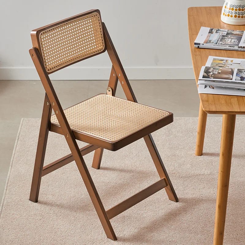 Silla Plegable Minimalista con Respaldo. Ideal para Comedor, Sala o Escritorio